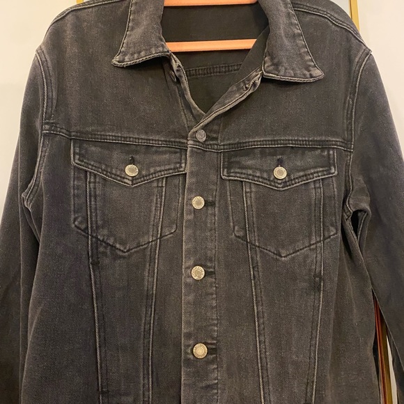 Dark grey denim jacket - Picture 4 of 4